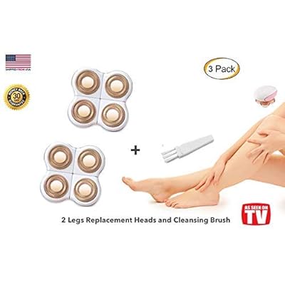 Legs Hair Removal Replacement Heads for Women's Painless Trimmer Shaver for Smooth Finishing and Perfect Touch, As Seen On TV, Count 2