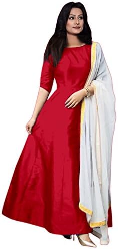 Elexsis Fashion Women's Tapeta Silk Anarkali Fancy Gown. (204_Free Size)