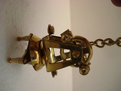 Brass Theodolite Key Chain- Collectible Marine Nautical Key Ring from Brass Blessing (5039-2)