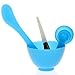 Mintbon 4PCS DIY Facial Mask Bowl Brush Spoon Professional Tools for DIY Mask Blue