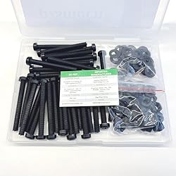 Pzsmocn 90 Pieces/30 Sets M6*50 mm Plastic Black