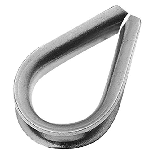 DOJA Industrial | M5 Wire Steel Thimble | PACK 50 | Size 5mm | Galvanised Steel | Metal Clamp Thimbles for Rope or Cable | Cable Lug Heart for Crimping Loop Sleeve | Clamps Crimp Clip Ring