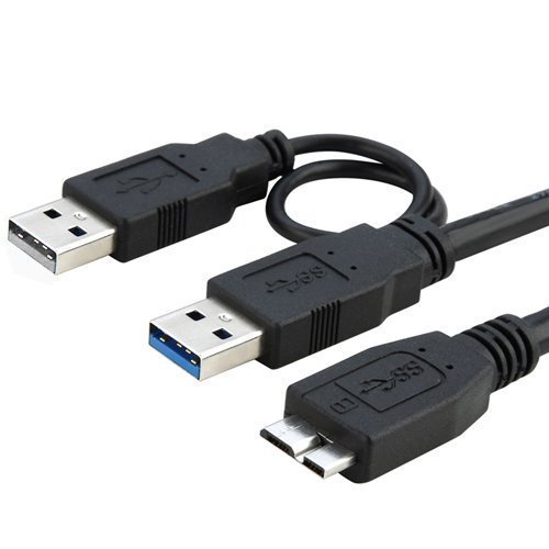 image for Importer520 USB 3.0 DUAL Power Y Shape 2 x Type A TO Micro B SuperSpee