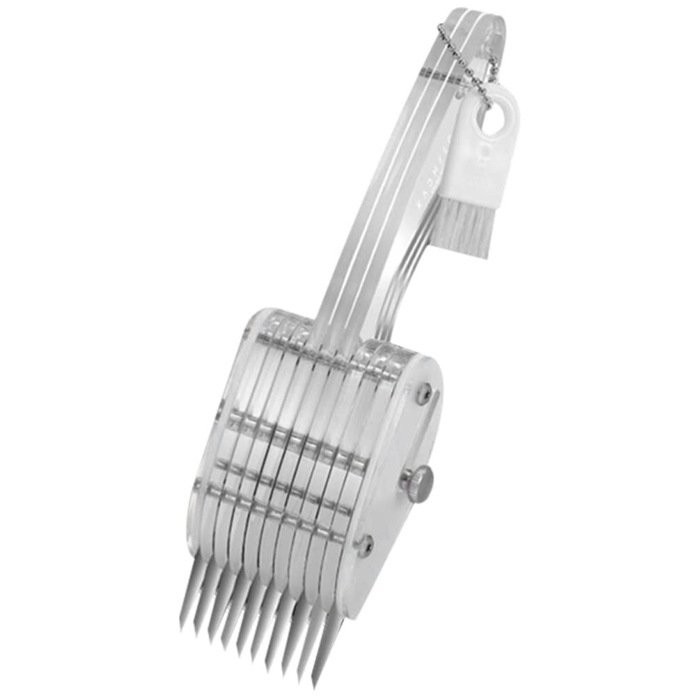 Photo 1 of BESTonZON Shred Silk Slicers Stainless Steel Scallion Slicer Squid Kidney Cutter Vegetable Onion Cuttlefish Cutter Manual Slicers with Brush 5mm