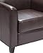 Flash Furniture Hercules Diplomat Series LeatherSoft Upholstered Side Reception Chair, Lobby Chair with Cushions and Flared Arms, Brown