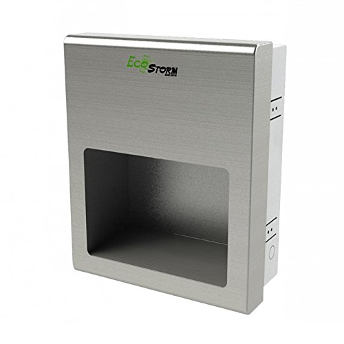 Palmer Fixture HD0945-09 EcoStorm Commercial Recessed High Speed Hand Dryer, Brushed Stainless
