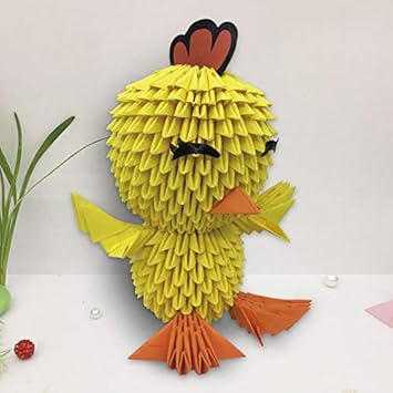 Amazoncom Yellow Small 3d Origami Folded Paper