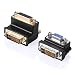 SIENOC DVI-I 24+5 Pin Male to VGA 15 Pin Female 90 Degree Adapter Connector + DVI-I 24+5 Pin Male to DVI 24+5 Pin Female 90 Degree Adapter Connector primary