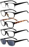 Eyekepper 5-pack Spring Hinges Vintage Reading Glasses Includes Sunglasses Readers +1.75