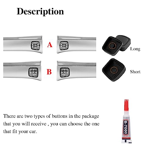 2-Pack Keyless-Go Door Handle Button Cover Repair Kit – For Mercedes W220 C215