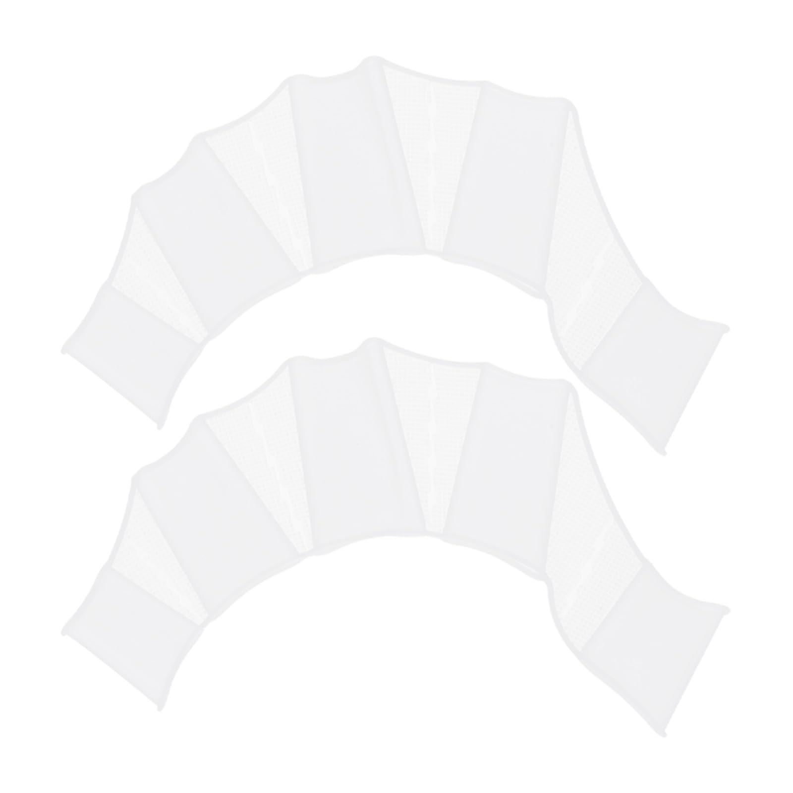 PATIKIL Silicone Swimming Gloves, 1 Pair Webbed Swim Gloves Finger Frog Type Water Resistance Gear Paddle Fins for Aquatic Training, White, L