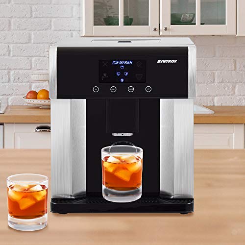 Syntrox Germany Digitaler Eiswürfelbereiter mit Eiswasserfunktion Eiswürfelmaschine IC-150W LCD Turku – Bild 4