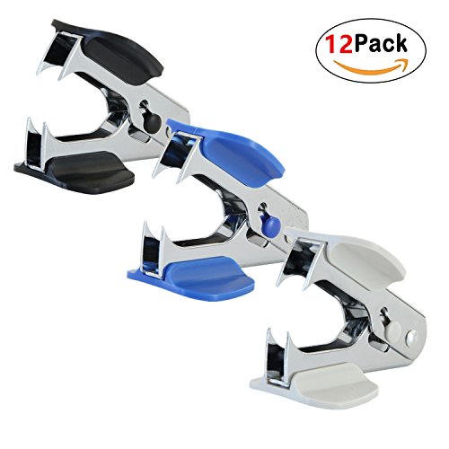 12 Pack Claw Staple Remover Tool Staple Puller Remover Wide Steel Jaws Style Remover for Staple - Thumbnail 5
