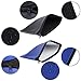 Xgood 6 Pieces Bank Deposit Money Bag Leatherette Securit Vinyl Zipper Pouches Wallet Utility Zipper Coin Bags for Cash Money, 11x6in (Black+Blue)