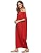 Verdusa Women's One Off Shoulder Caftan Sleeve Harem Maxi Dress Red L