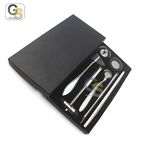 G.S Neurological Reflex Medic Hammer Hammer 5 Piece Set - Black Best Quality - Thumbnail 7