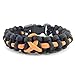 D4S Leukemia Awareness Paracord Survival Bracelet - Sports Wristbands - Black or White Both With the Leukemia Awareness Orange Accent Ribbon