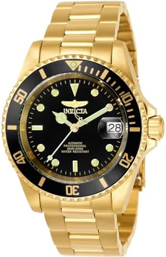 Invicta Pro Diver Stainless Steel Automatic Watch, Gold/Black