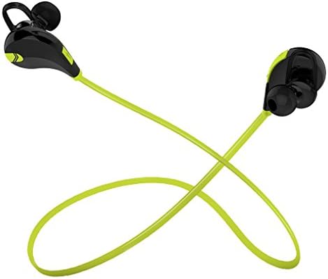 Lecoolife Wireless Bluetooth Headset Noise Cancelling Sports Running Gym Headphones with Microphone for iPhone 7 Samsung Galaxy S7 and Android Phones (Green)