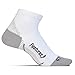Feetures Plantar Fasciitis Relief Sock with Arch Support Compression for Foot Pain, for Men and Women, Easy to Use Convenient Relief - Ultra Light - Quarter - White - Medium