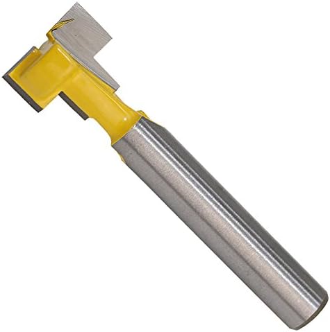 KitsPro Tipped Keyhole Bit,Keyhole T-Slot Woodworking Cutter Router Bit Shank 1/4" X 1/2" Cutting Dia. used for slotted &amp; wood screw holes