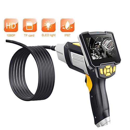 DFFFGGX Endoskop-Kamera 4.3 ‚‘ Bildschirm Professionelle Inspektionskamera, 1080P wasserdicht Objektiv-Endoskop mit…