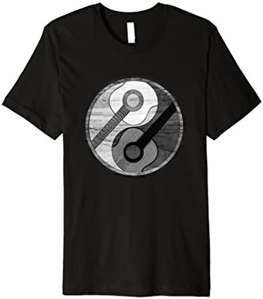 Mens Yin Yang Guitar in Black and White Medium Black
