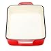 VonShef Cast Iron Cooking, Oven To Table Dish, Roasting Tray, Cookware, Pan, Red