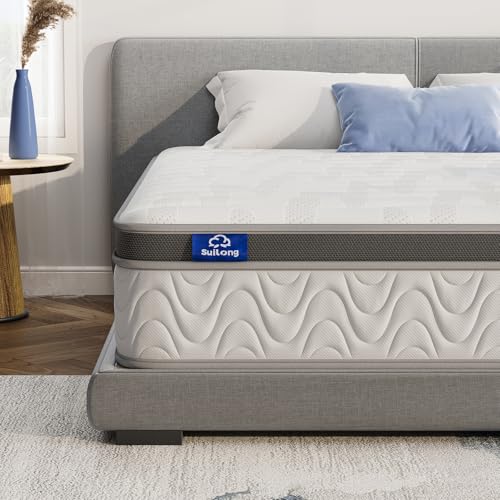 Suilong Mattress 90 x 190, 30 cm Thick Mattress with Independent Pocket Springs and Memory Foam, Hybrid Mattress 7 Support Zones, Breathable, Oeko-Tex Certified