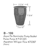 Aladdin B-199 Pentair WhisperFlo Basket Replaces 070387