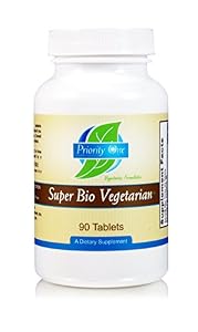 Image of Priority One Vitamins Super Bio Vegetarian 90 Tablets - Immune System Support*- Clinical Strength - Benefits of Shiitake & Maitake Mushrooms.