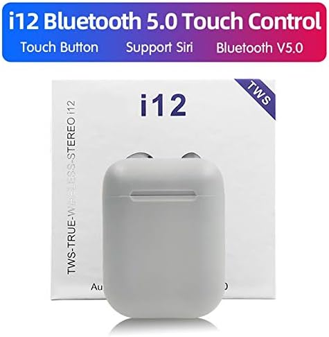 Original Matte I12 Tws 5.0 Earphones Wirelesss Bluetooth Headphones Smart Touch Headsets Sport In-Earbuds I12Tws Fone De Ouvido I12 D Gray Box