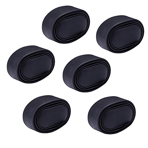 [6 Pack] FANSONG PU Leather Pillow for Watch Winder/Jewelry Organizer/Watch Display Box Case(7x3x4.2cm), Black