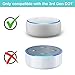 (UPGRAGE Version) Jovitec 1 Pack Outlet Wall Mount Hole-Free Stand Holder for All-New Echo Dot 3rd Gen, Compact Bracket with Cable Management, No Messy Wires, No Need to Drill Holes (White)