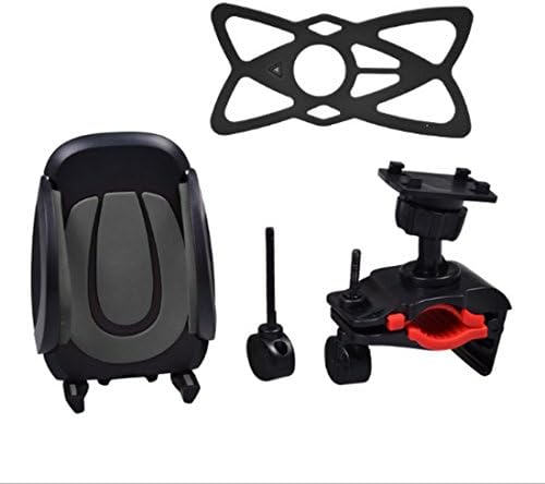 EletePro Motorcycle &amp; Bike Bicycle Mobile Cell Phone Universal Holder Mount Handlebar Cradle Rack Dock for iPhone 7 6s 6 Plus SE 5S 5 Samsung S7 S6 S5 S4 Note 7 5 4 LG HTC Sony ect Smartphone (Grey)