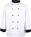KNG Executive Chef Coat with Black Contrast, L