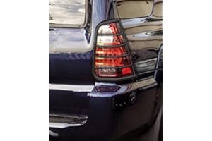 BLACK HORSE OFF ROAD Black Horse Tail Light Guards Black Compatible with 2003-2009 Toyota 4Runner-7TU15A