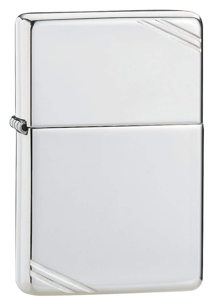 Zippo Windproof Lighter - 1935 Replica - Vintage Sterling Silver - Refillable for Lifetime Use - Adjustable Flame - Gift Box - Metal Construction - Made in USA