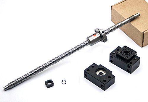3 ballscrews ball screws anti backlash ball screw RM2505-370/660/675mm overall length 3 set of BK/BF20
