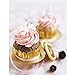 SUBANG 400 Pieces Foil Cupcake Liners Baking Cups Muffin Tins Treat Cups Foil Metallic Cupcake Liners for Weddings,Birthdays,Baby Showers,Silver Rose Gold Black and Gold
