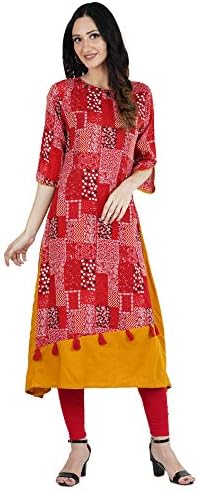 JAIPUR ATTIRE Women's Rayon A-Line Kurti