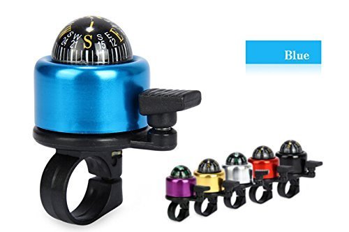 Aszune Bicycle Cycling Bell Ring Aluminium Alloy Bike Handlebar Bell with Gradienter Compass (Blue)
