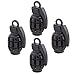 TOMALL Tire Valve Caps Hand-Grenade Style for Car Motorcycle Bicycle Aluminum Alloy Tyre Valve Air Caps (4pcs Black)