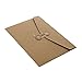 Funny live 10 Pcs A4 Kraft String Envelope File Folders Organizer for Projects | Contracts | Bills | Meeting Documents Pockets Office Supplies (Horizontal Version A4)