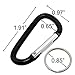 Qualtiy Yes QY 10PCS D Shape 1.91 Inch Long Spring Snap Hook Rings Aluminum Alloy Keychain Clip Buckle with Keyring Classy Black Color