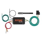 CURT 56146 Powered 3-to-2-Wire Splice-in Trailer Tail Light Converter with 4-Pin Wiring Harness