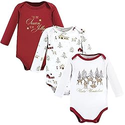 Hudson Baby Unisex Cotton Long-sleeve Bodysuits And