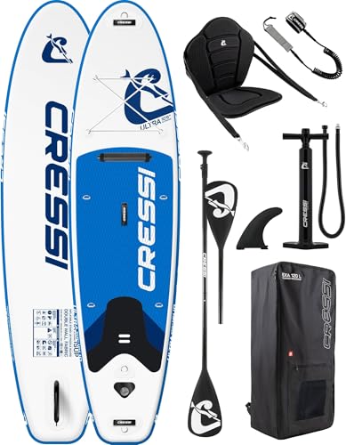 CRESSI Desde 1946 - Ultra Isup Kayak Set - Tabla de Sup Hinchable para Adultos con Silla Estable Re…