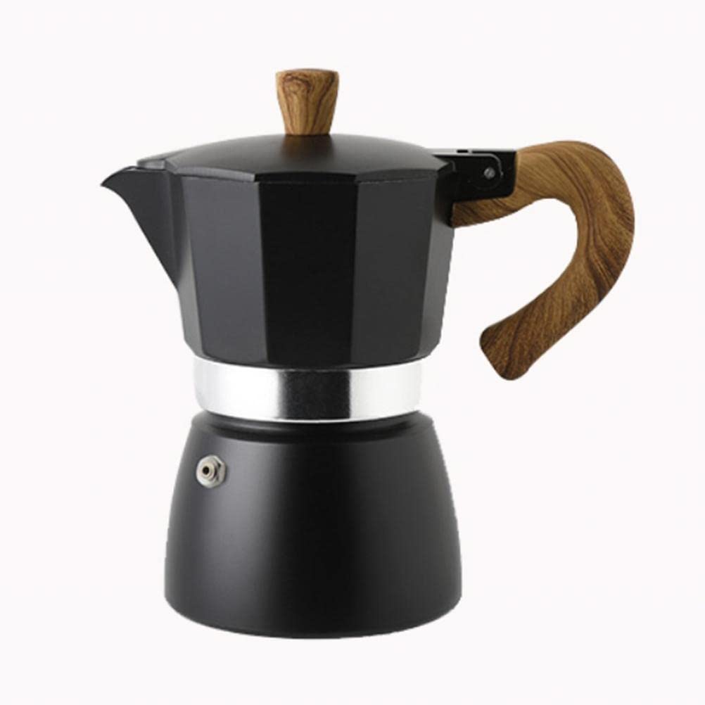 Lseqow Classic Stovetop Espresso Maker Portable Aluminum Italian Style Espresso Maker Moka Pot Coffee Maker Mocha Cold Extract Pot for Home Coffee Make 150ML/300ML