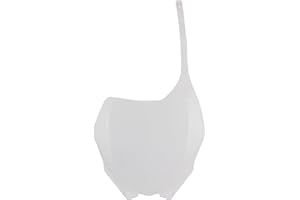 POWERMOTOR Motorcycle Front Number Plate,Enduro Dirt Bike Plastic Number Plate for Yamaha YZ250F YZ450F YZ125 YZ250 WR450F 2006 To 2019 Moped Motorcycle Accessories-White